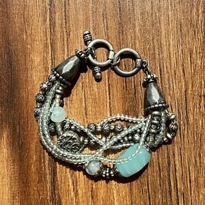 Premier Designs Teal Beaded Bracelet